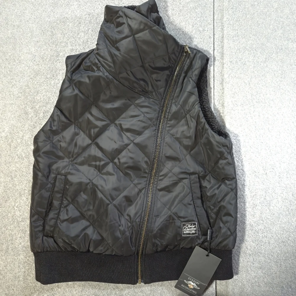Harley-Davidson Black Quilted Vest‎